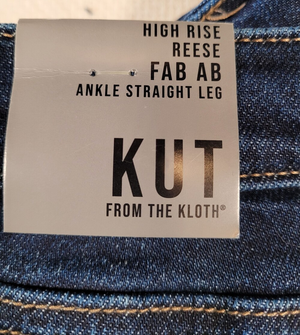 Kut From The Kloth Jeans Womens 24W Reese High Rise Fab Ab Straight Leg Denim Pa